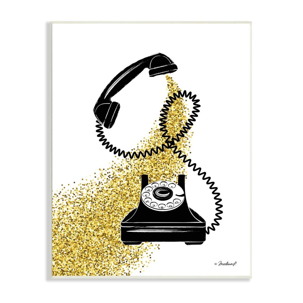 4778 Vintage Glam Telephone Abstract Gold Glitz Splatter, Design by Martina